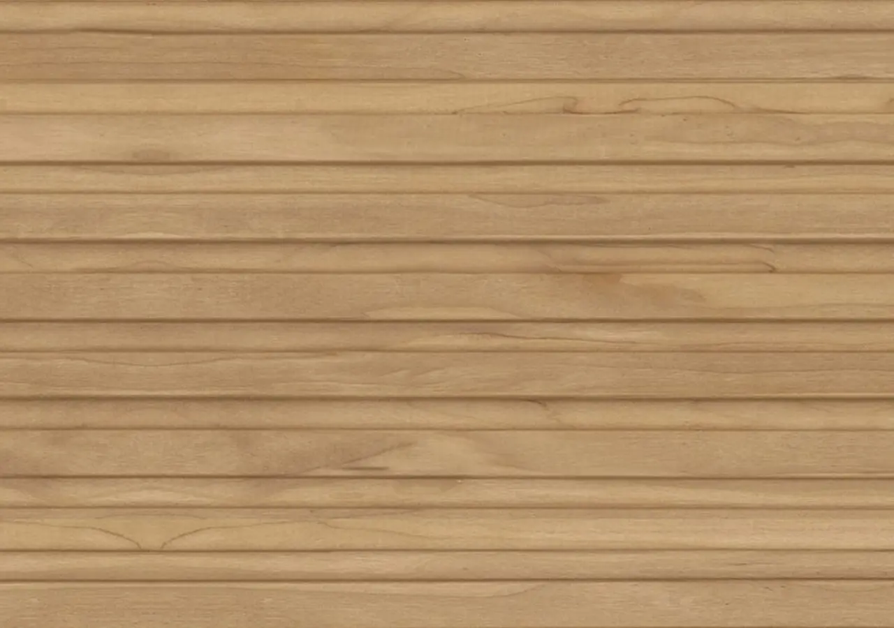 KYTE 1×4 thermo-aspen wall profile shown across installed boards
