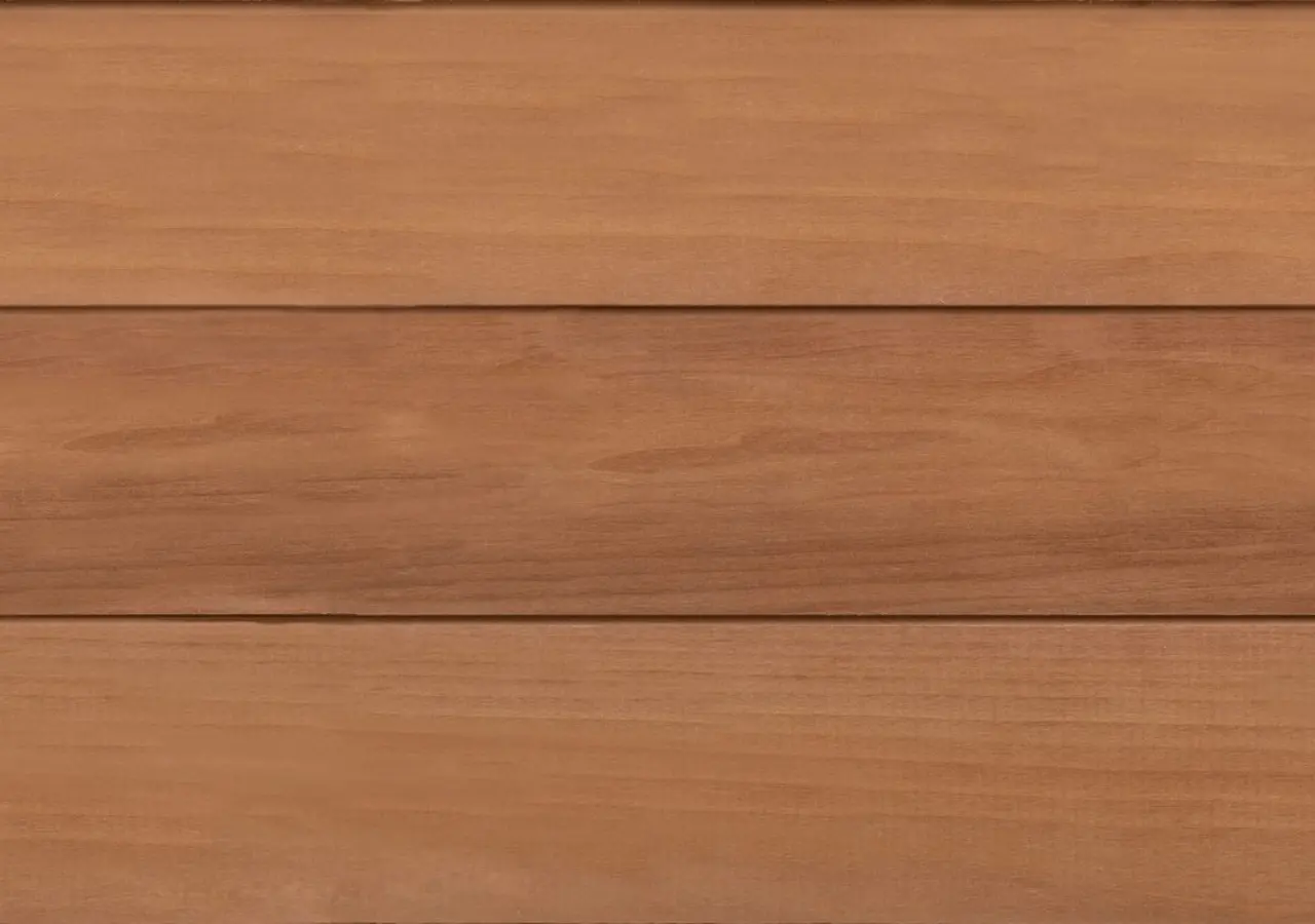 STS4 1×5 thermo-aspen wall profile shown across installed boards